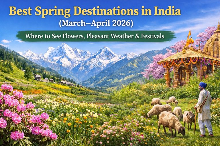 Best Spring Destinations in India (March–April 2026): Where to See Flowers, Pleasant Weather & Festivals