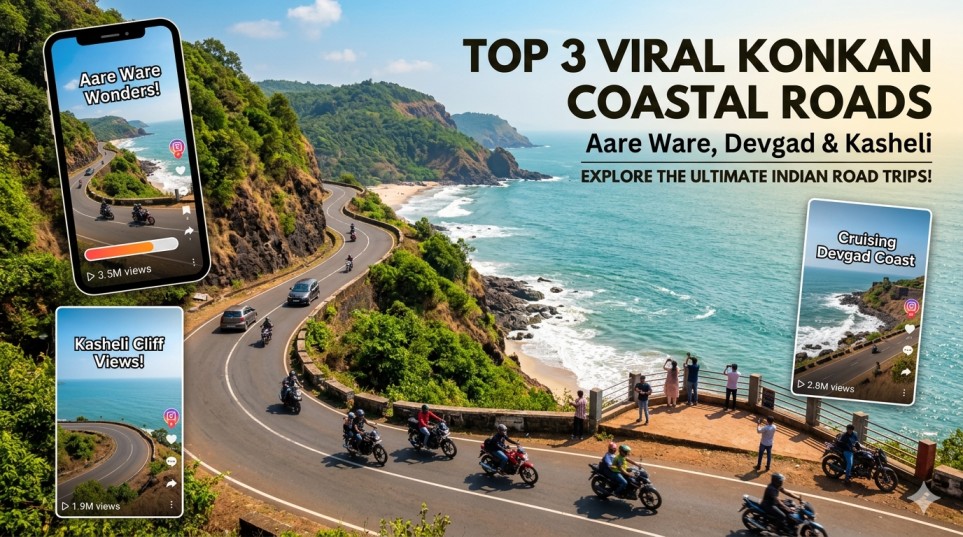 Top 3 Viral Konkan Coastal Roads + 5 More Scenic Drives: Aare Ware, Devgad & Kasheli (2026 Guide)
