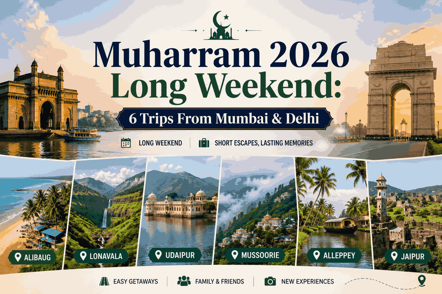Muharram 2026 Long Weekend: 6 Trips From Mumbai & Delhi