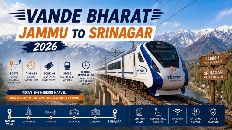 Vande Bharat Jammu to Srinagar 2026: Route, Timings, Booking, Stops & 11-Hour Travel Guide
