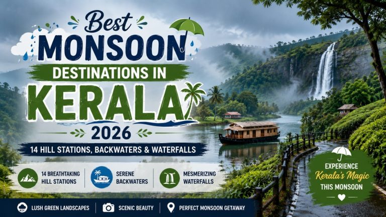 Best Monsoon Destinations in Kerala 2026: 14 Hill Stations, Backwaters & Waterfalls