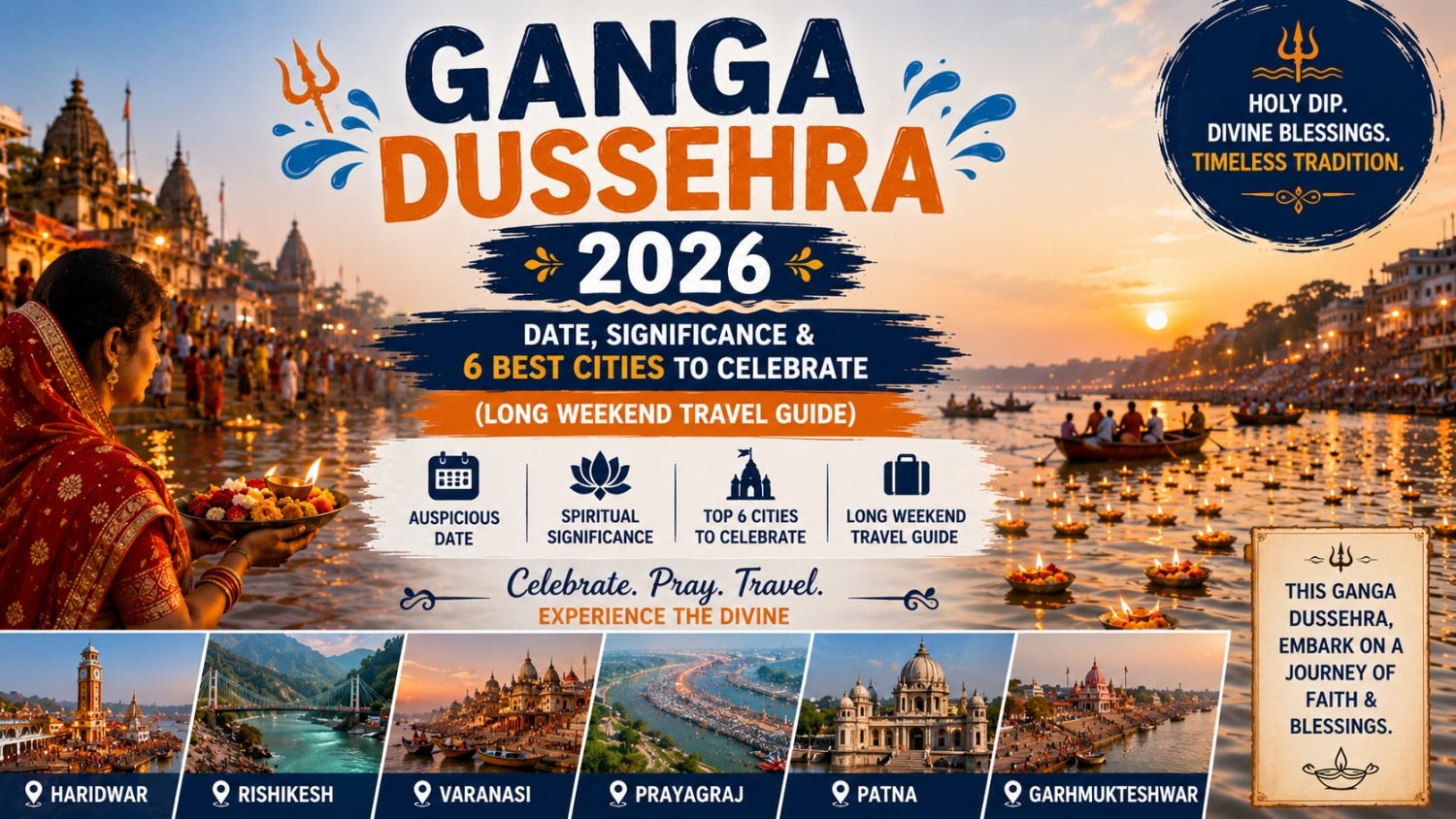Ganga Dussehra 2027: Date, Rituals & 6 Best Cities to Experience It