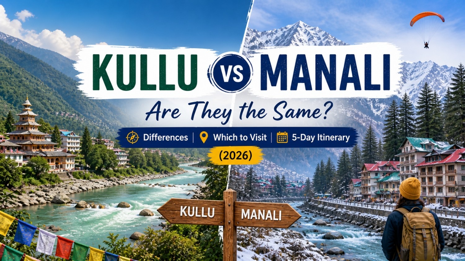 Kullu vs Manali: Are They the Same? Differences, Which to Visit & 5-Day Itinerary (2026)