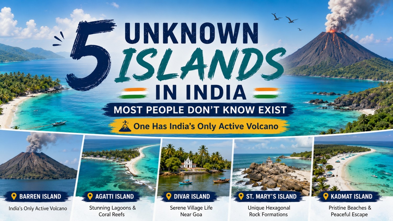 5 Unknown Islands in India Most People Don’t Know Exist (One Has India’s Only Active Volcano)