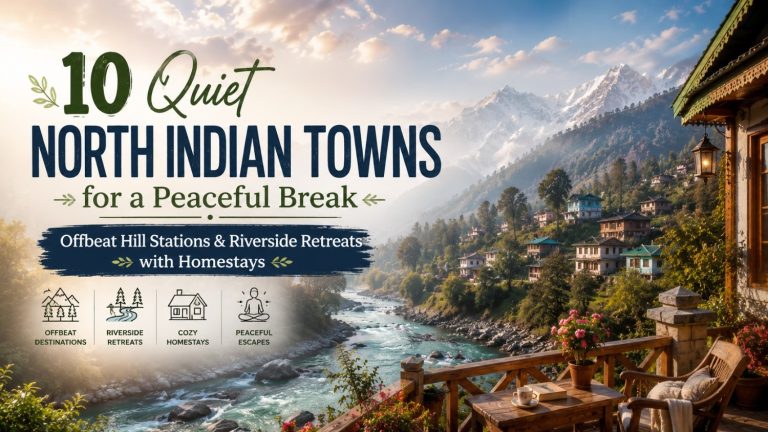 10 Quiet North Indian Towns for a Peaceful Break: Offbeat Hill Stations & Riverside Retreats with Homestays
