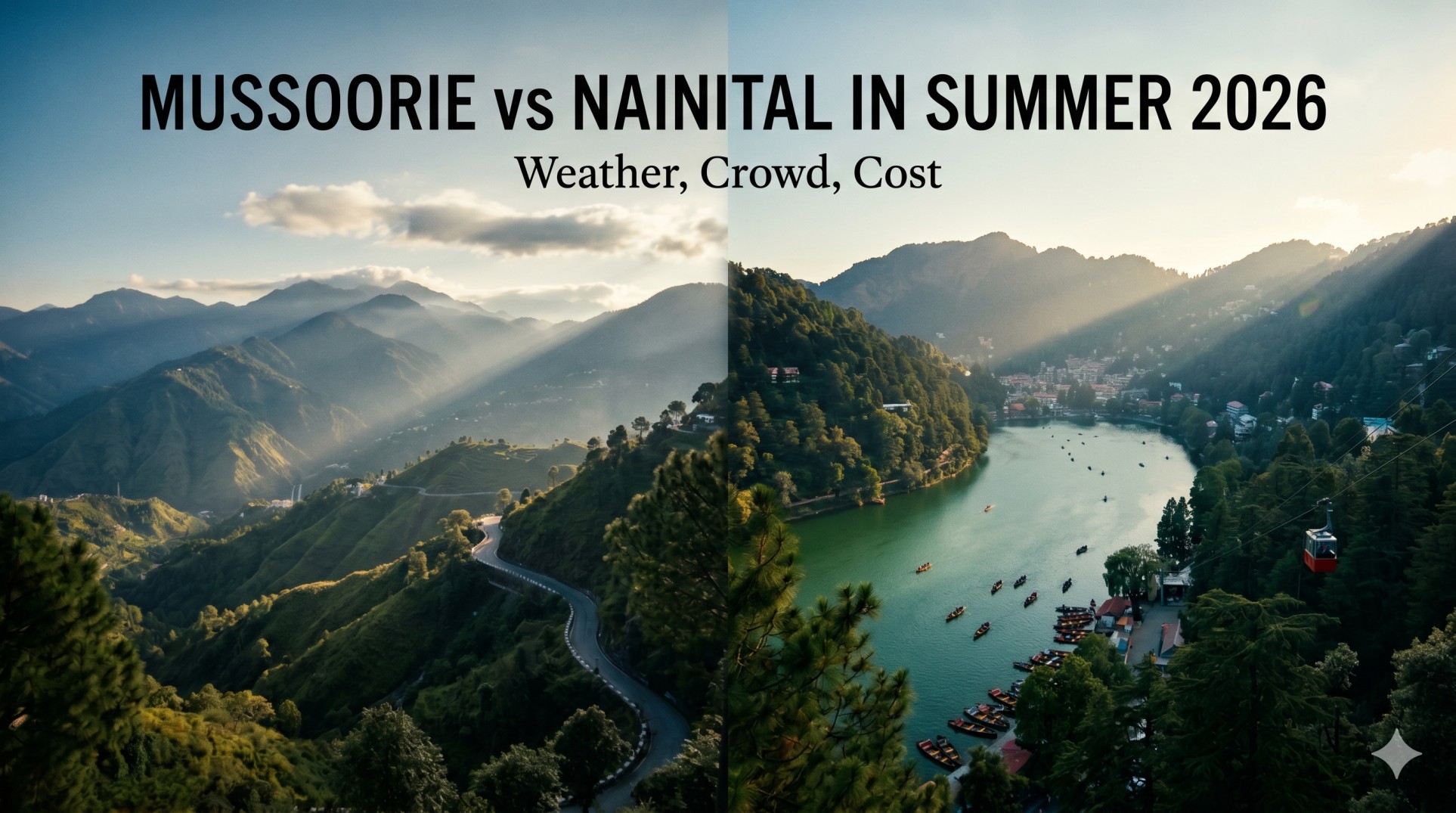 Mussoorie vs Nainital in Summer 2026: Weather, Crowd, Cost & Best for Families