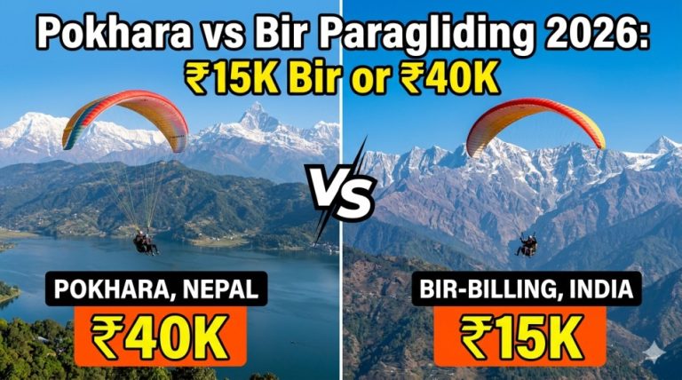 Pokhara vs Bir Paragliding 2026: ₹15K Bir or ₹40K Pokhara?