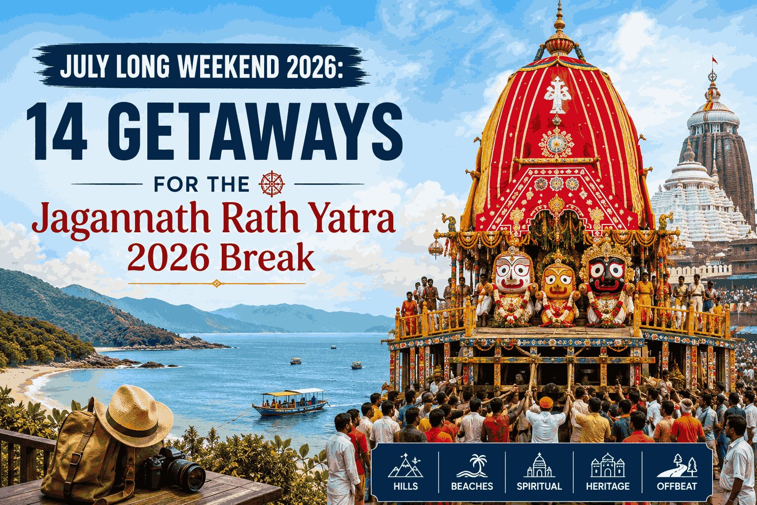 July Long Weekend 2026: 14 Getaways for the Jagannath Rath Yatra 2026 Break
