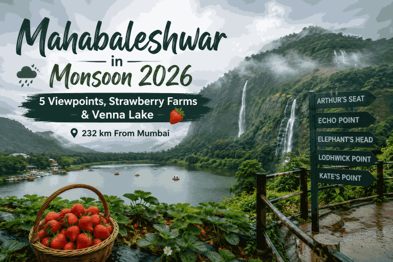 Mahabaleshwar in Monsoon 2026: 5 Viewpoints, Strawberry Farms & Venna Lake (232 km From Mumbai)