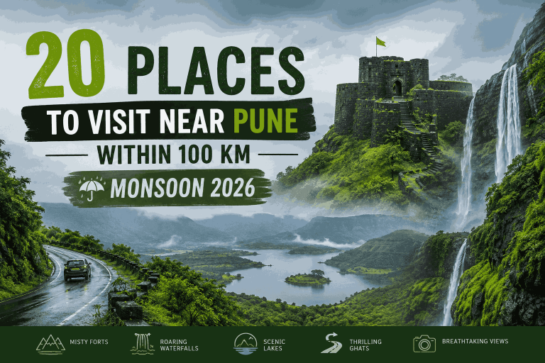 20 Places to Visit Near Pune in August Within 100 km (Monsoon 2026)