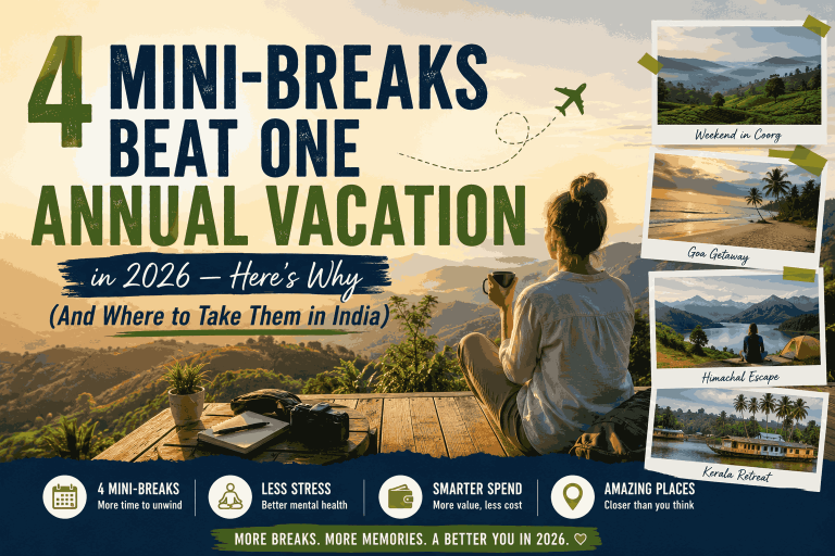 4 Mini-Breaks Beat One Annual Vacation in 2026 — Here’s Why (And Where to Take Them in India)