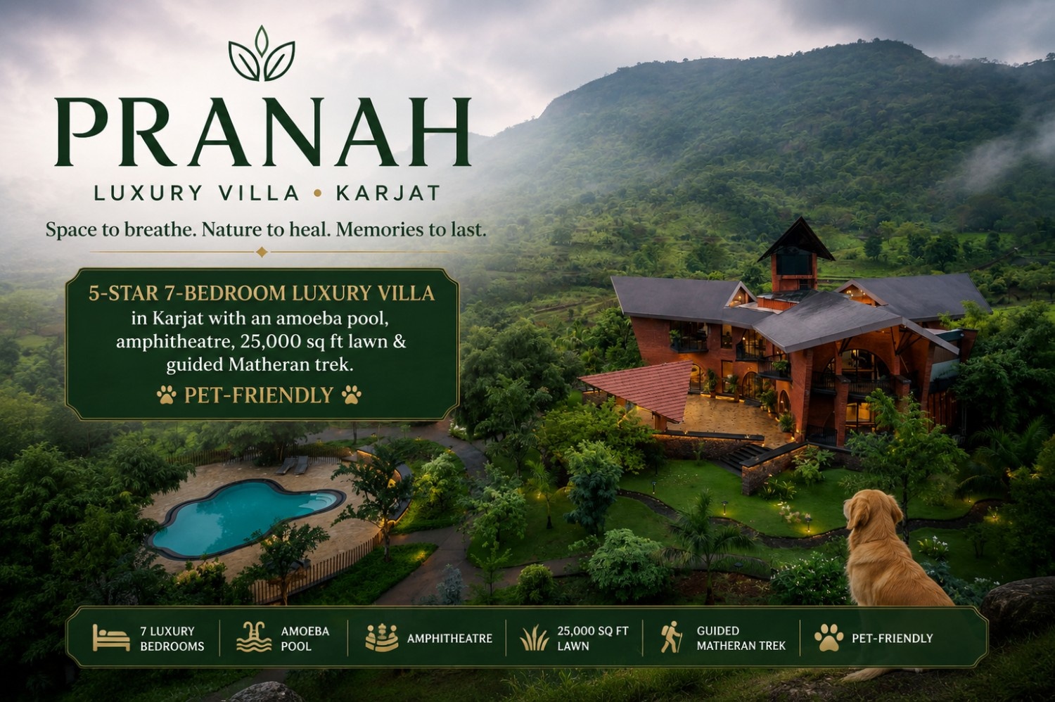 Pranah by StayVista: The Villa in Karjat With an Amoeba Pool, an Amphitheatre, and a Trek to Matheran