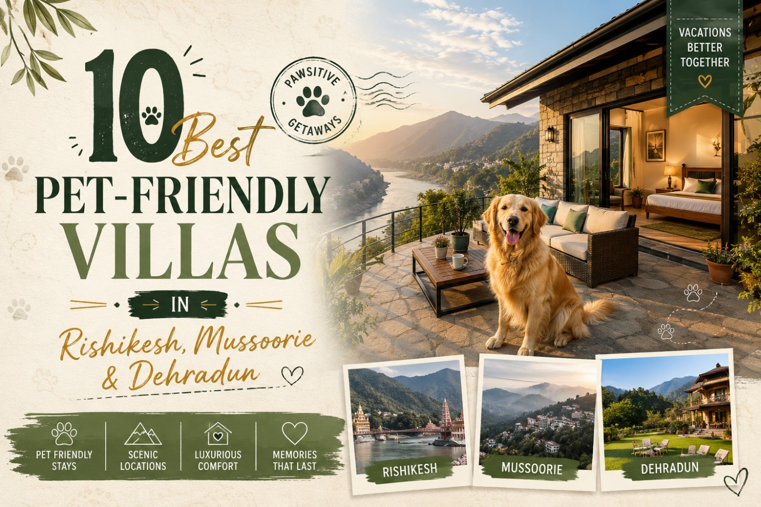 10 Best Pet-Friendly Villas in Rishikesh, Mussoorie & Dehradun (2026 Guide)