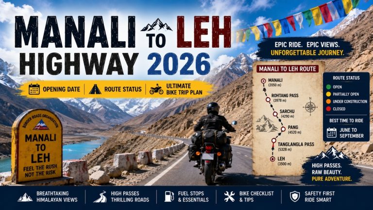 Manali to Leh Highway 2026: Opening Date, Route Status & Ultimate Bike Trip Plan