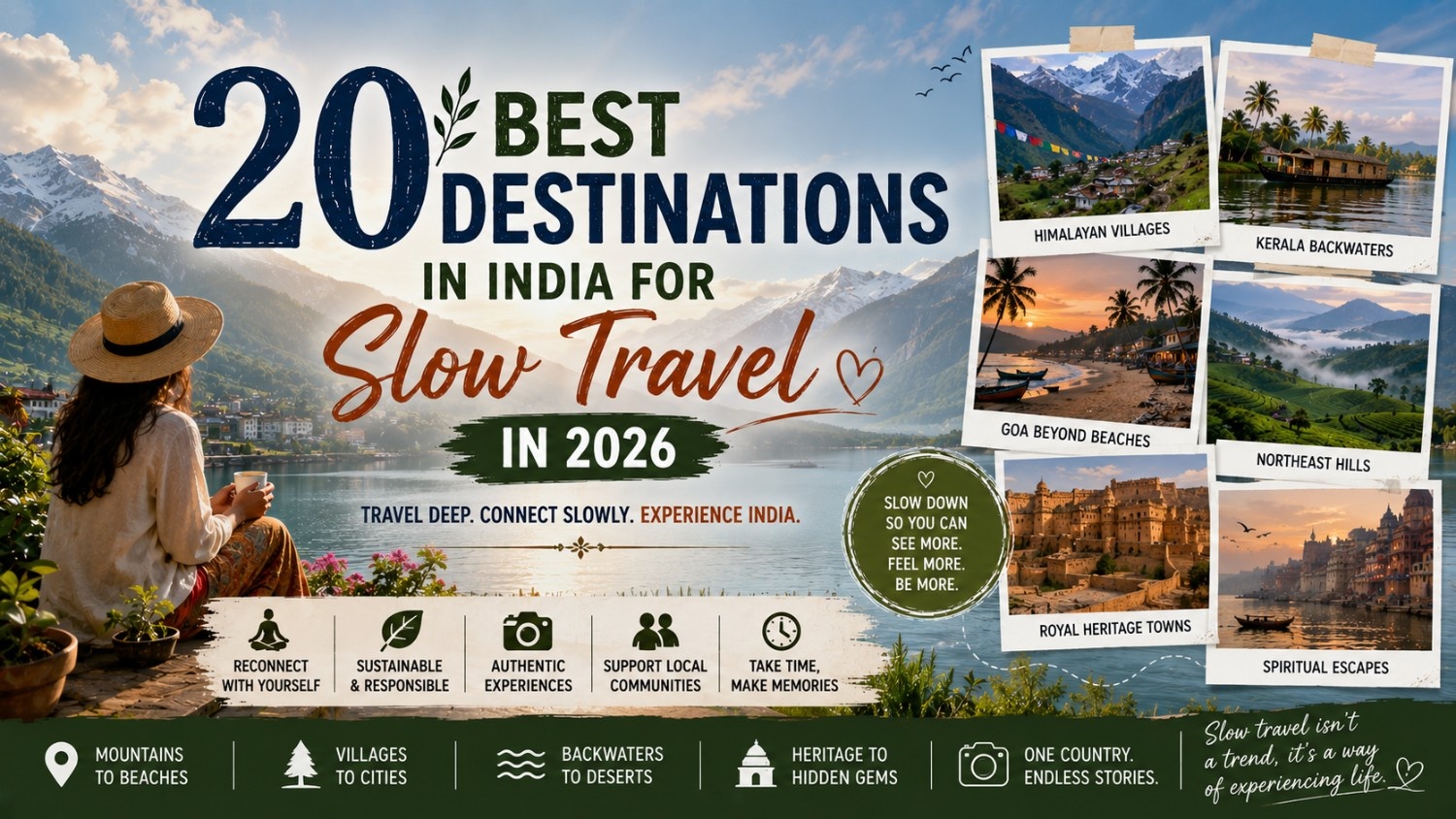 20 Best Destinations for Slow Travel in India in 2026
