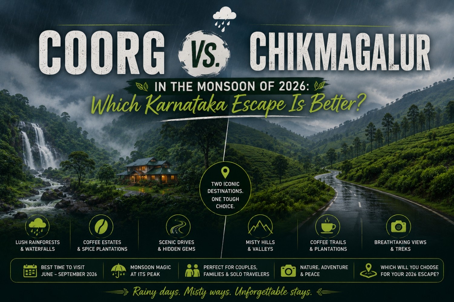 Coorg vs. Chikmagalur in the Monsoon of 2026: Which Karnataka Escape Is Better?