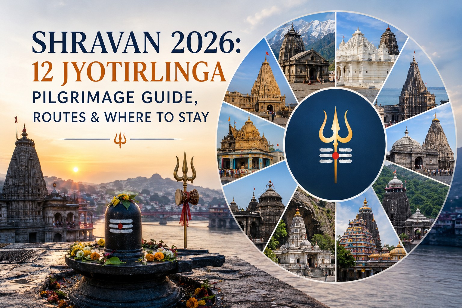 Shravan 2026: 12 Jyotirlinga Pilgrimage Guide, Routes & Where to Stay