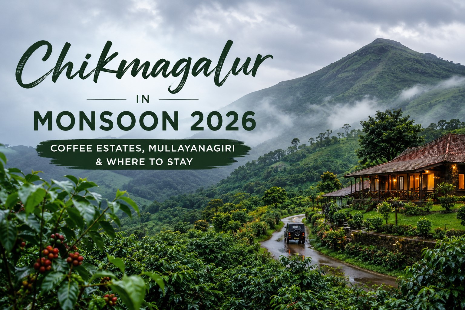 Chikmagalur in Monsoon 2026: Coffee Estates, Mullayanagiri & Where to Stay (245 km From Bangalore)