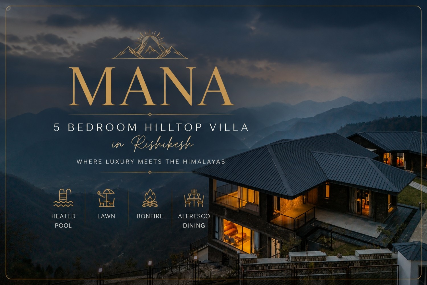 Mana by StayVista: Villa in Rishikesh Above the Ganga With a Heated Pool and Himalayan Views