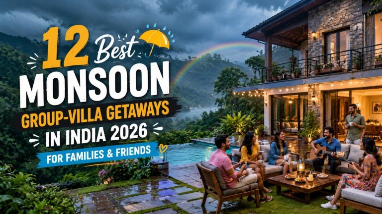 12 Best Monsoon Group-Villa Getaways in India 2026 for Families & Friends