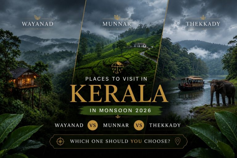 Places to Visit in Kerala in Monsoon 2026: Wayanad vs Munnar vs Thekkady — Which One Should You Choose?
