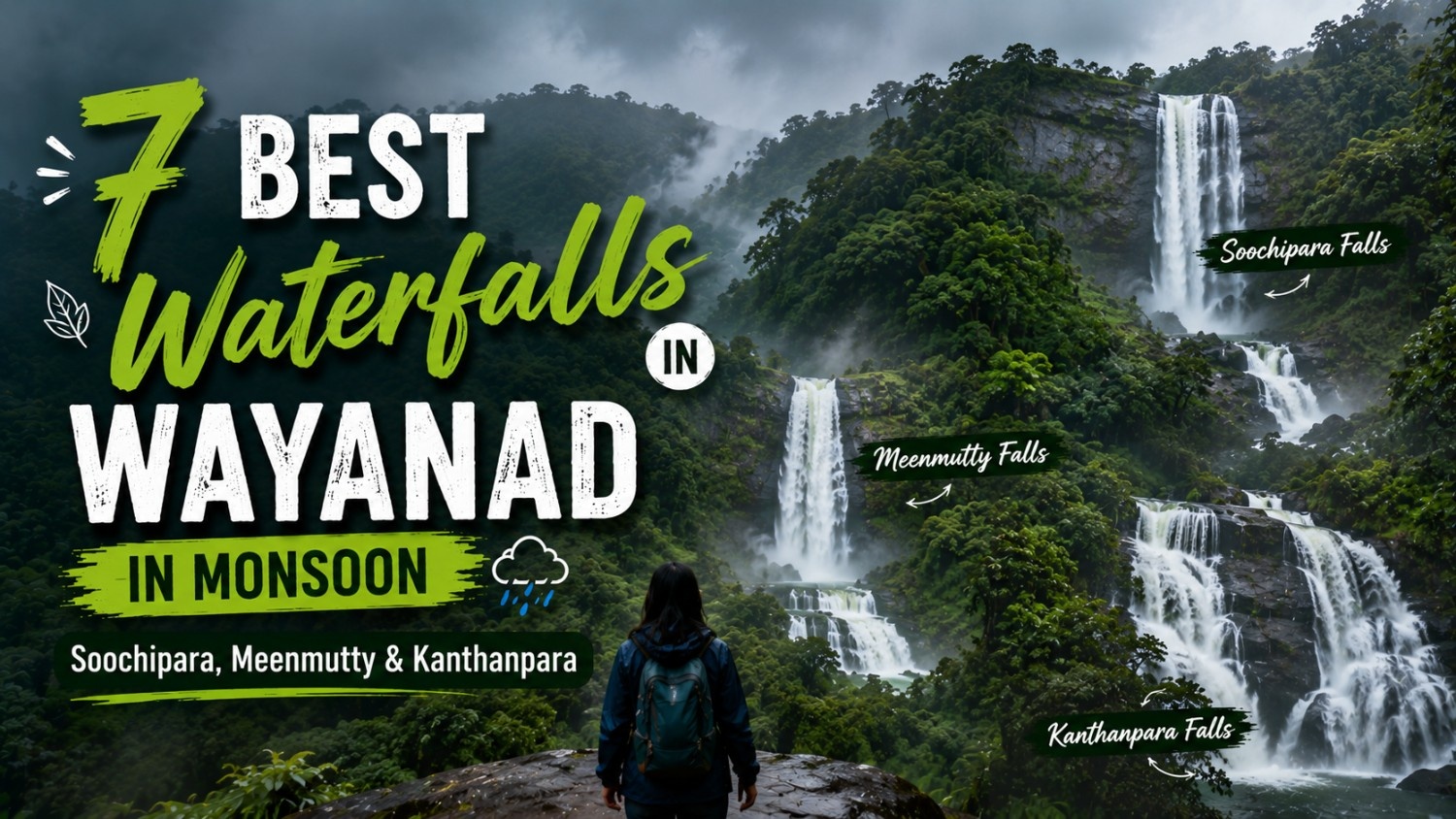 7 Best Waterfalls in Wayanad in Monsoon: Soochipara, Meenmutty & Kanthanpara