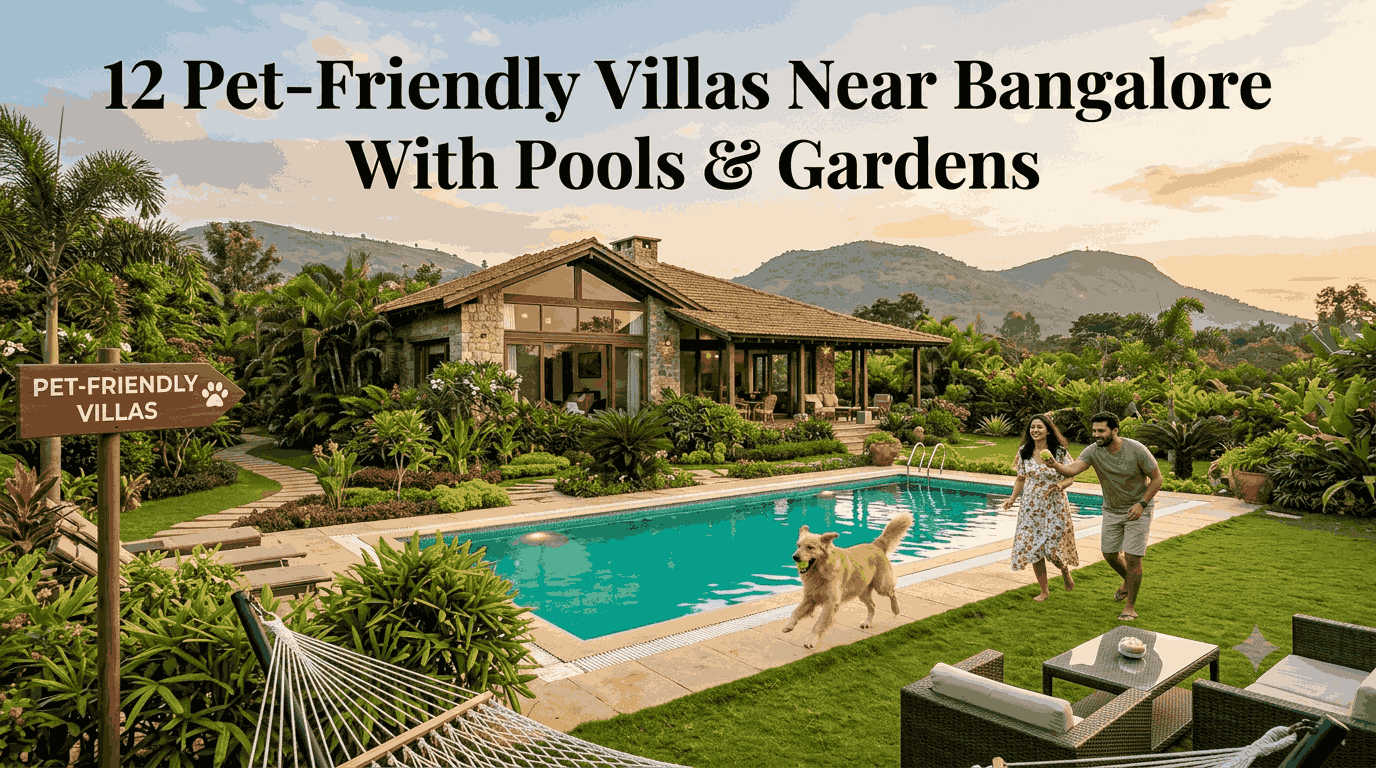 10 Verified Pet-Friendly Villas Near Bangalore With Pools & Gardens